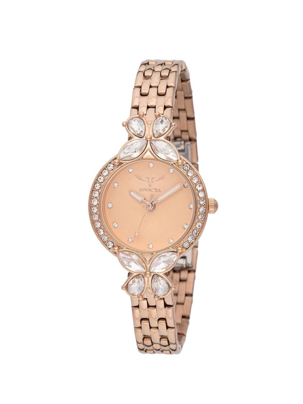 NEW Invicta Rose Gold Crystal Butterfly Bracelet Watch 30mm